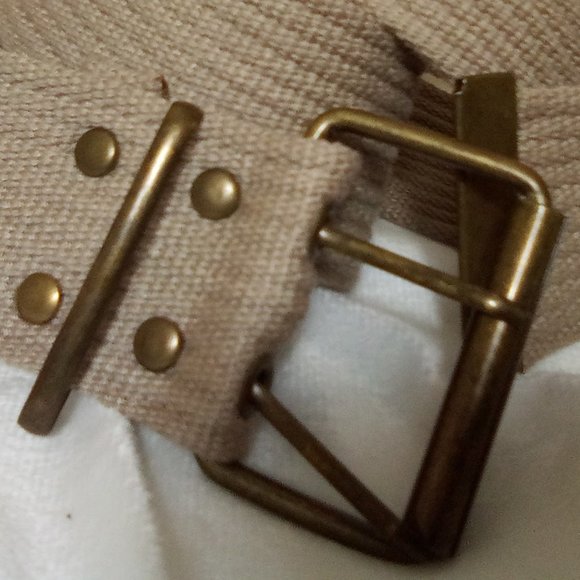 Tan Cotton Web Belt - Picture 4 of 5